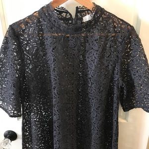 Ann Taylor Loft Lace high neck blouse